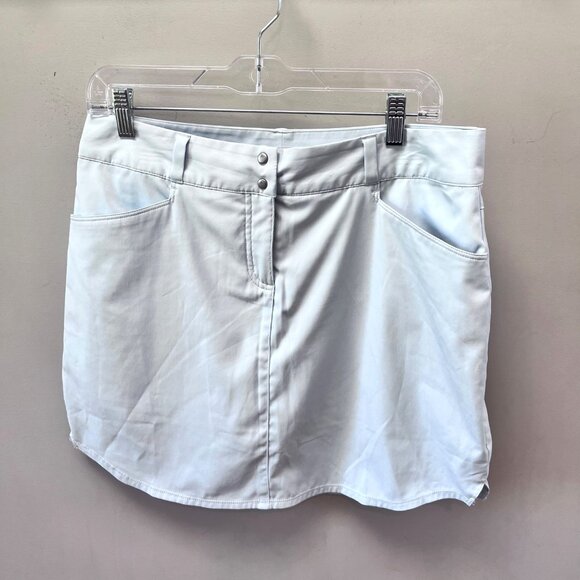 Adidas Womens Light Blue Golf Skort Size 10 W/ Built-In Shorts Polyester Blend C - Picture 1 of 4